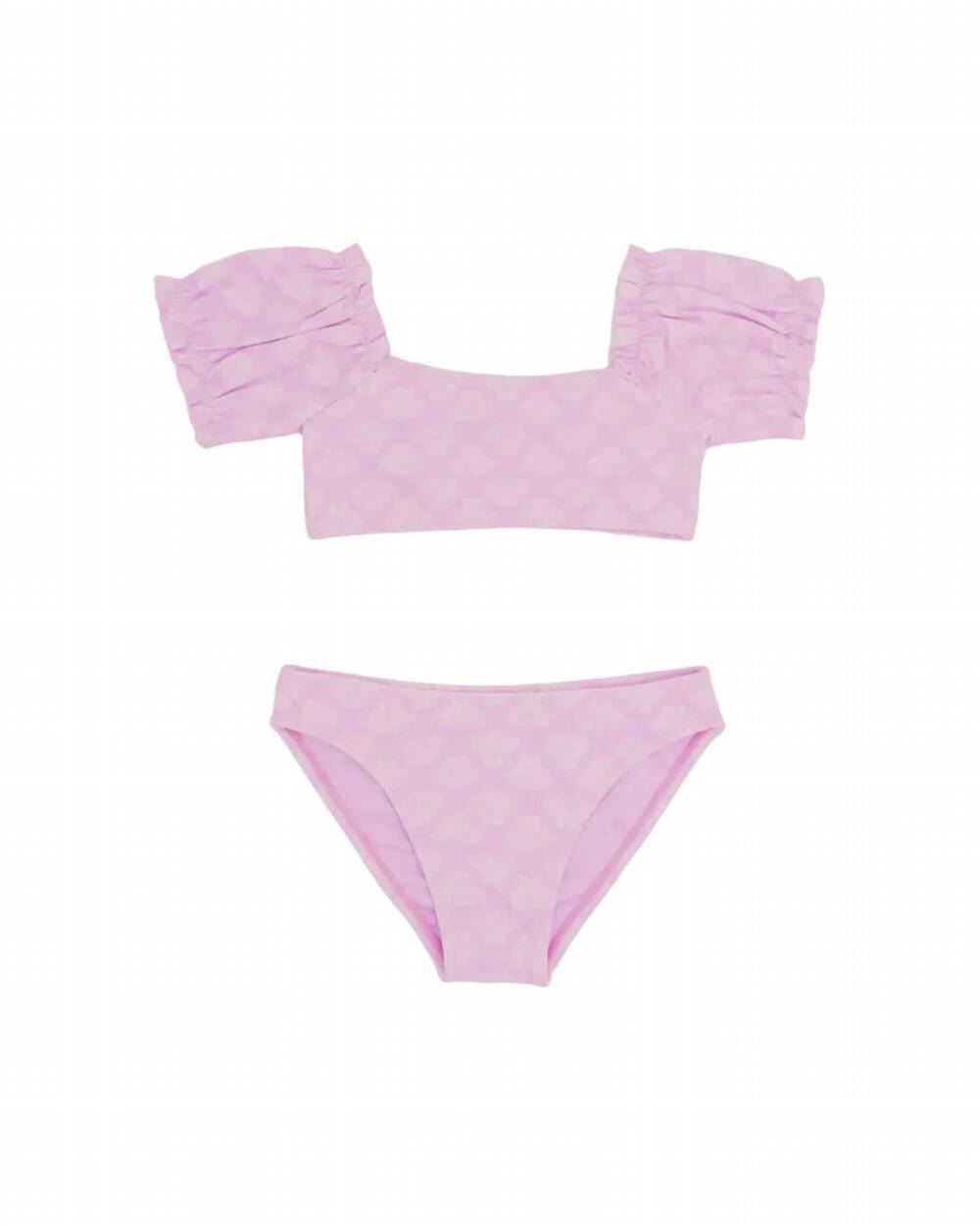 NEW FEATHER 4 ARROW girls' blossom bikini set in pop pink